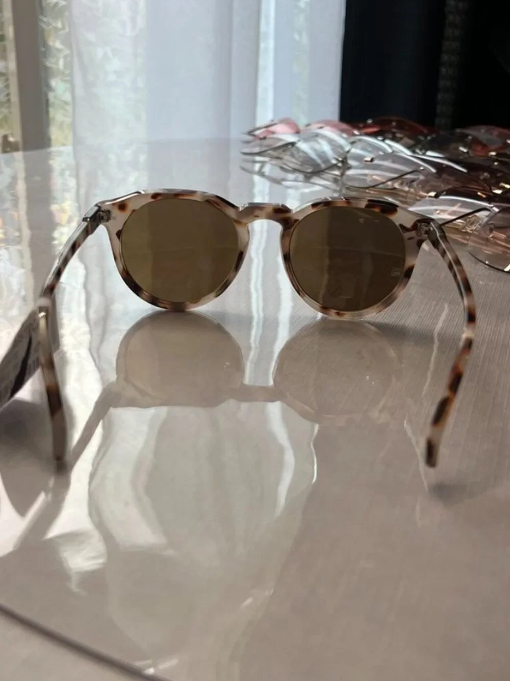 AIRE Nucleus Round Sunglasses Tortoise Cookie Brown Lens Frame